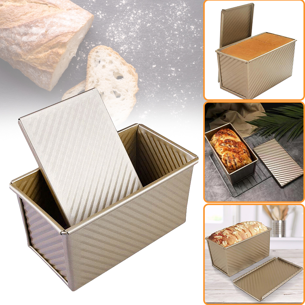 Rechthoekige Loaf Pan Koolstofstaal Non-stick Balg Cover Toast Doos Brood Mold Milieuvriendelijke Bakken 20.8*11.8*11
