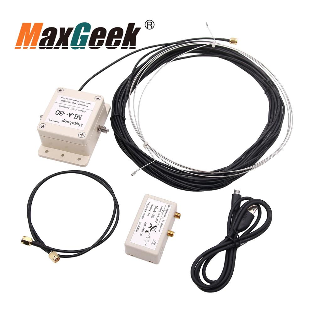 Maxgeek MLA-30 Active Loop Antenna Active Receiving Antenna 100KHz-30MHz for Medium Wave Shortwave Radio