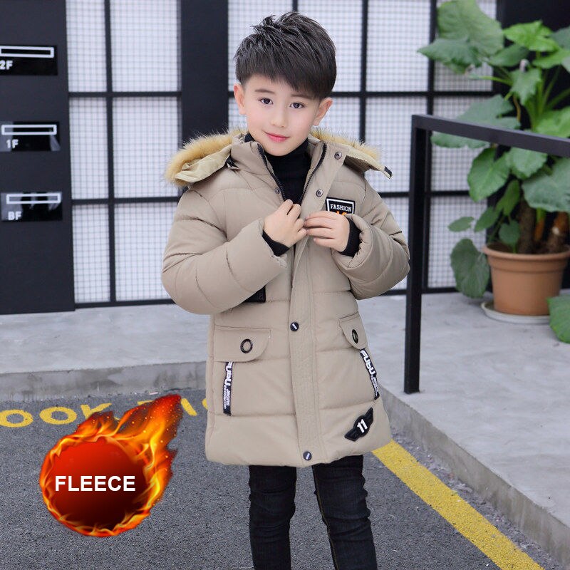 10 11 12 Jaar Tiener Jongens Camouflage Gewatteerde Fur Hooded Jassen Winter Vermomming Jas Kids Tiener Kleding Bovenkleding Outfits: As The Picture1 / 9-10T