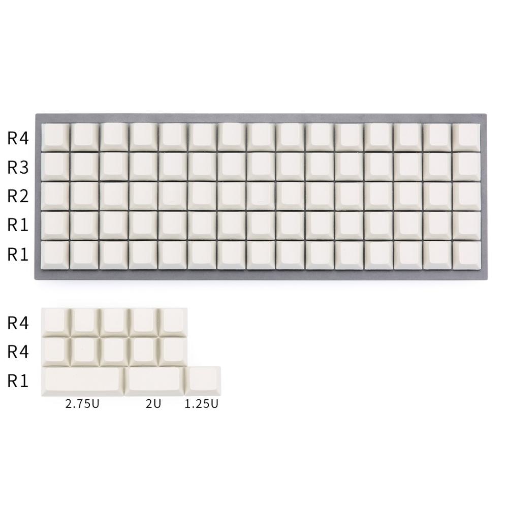 Planck keycaps blank cherry profile keys for mx mechanical keyboard