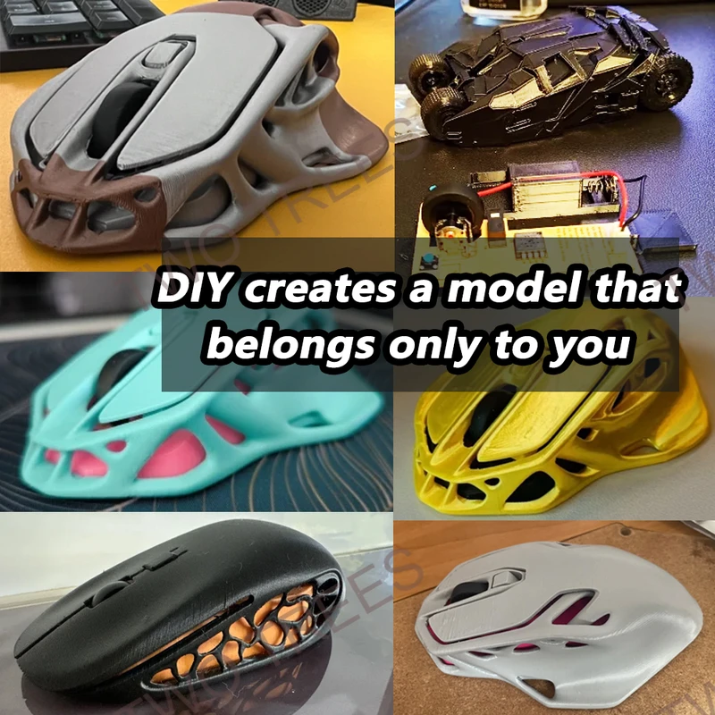 Makerfil para kit de ratón de laboratorio de bambú, hardware, ratón inalámbrico 002, componentes de modelo DIY