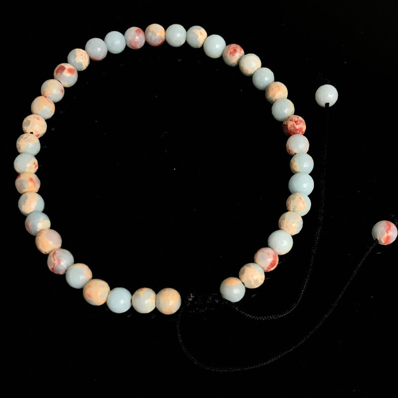 4mm Stone Beads Adjustable Bracelet For Men Shell turquoise malachite Chalcedony Onyx Woven Bracelets Women Yoga Jewelry