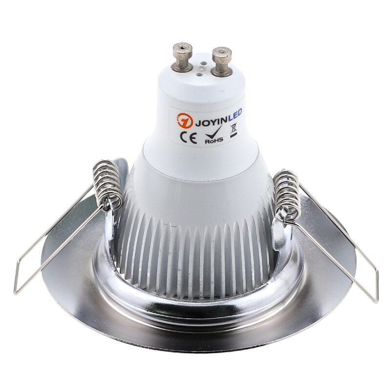 2 stks/partij Ronde Chrome LED Verzonken Plafond Spot Light Frame Voor GU10 MR16 Lamp Armatuur Downlight Houder voor Behuizing