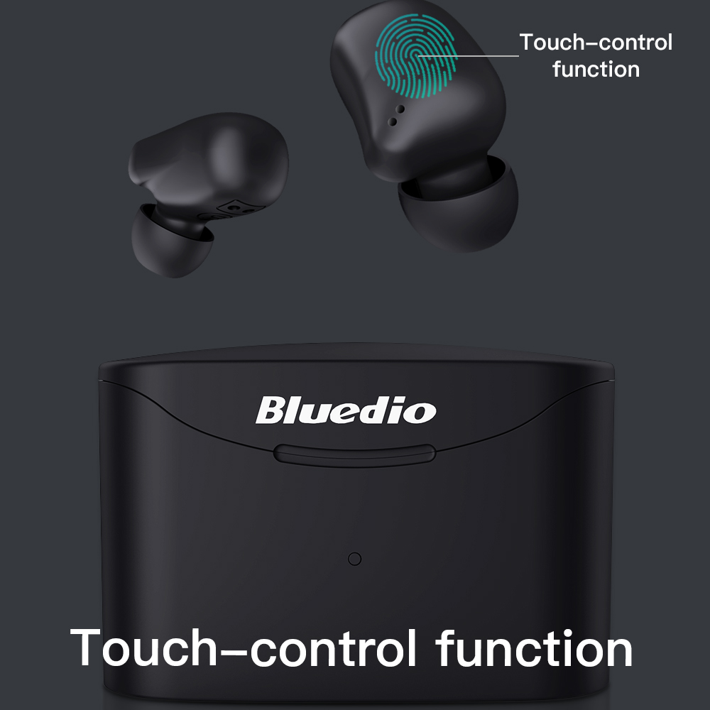 Bluedio Elf2 Tws Vingerafdruk Touch Bluetooth Koptelefoon Hd Stereo Draadloze Oordopjes Sport Koptelefoon Bluetooth Waterdichte IPX6
