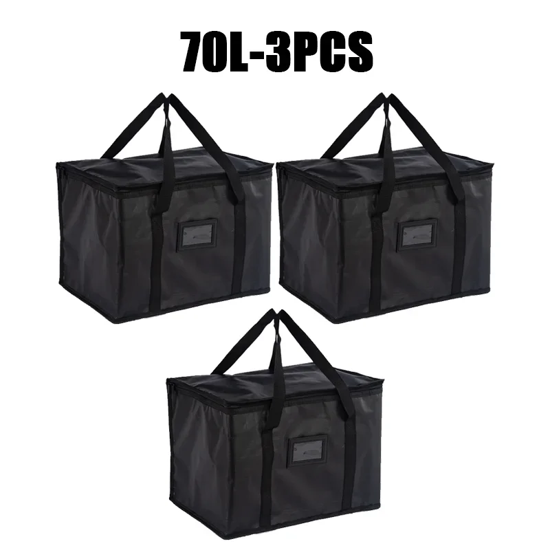 70L Extra Large Travel Lunch Bag Camping Cooler Box Picnic Bag Drink Ice Insulated Cooler Cool Bag Food Drink Storage: Clear