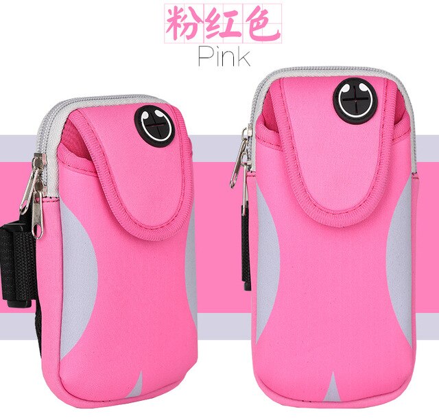 Sport Armband Phone Bag Cover Hardlopen Gym Arm Band Case Op De Voor Huawei Iphone 7 8 Plus X Xs samsung Waterdichte Sporttas: Pink