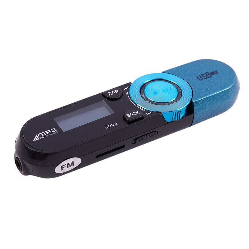 LCD Sn 16GB USB Flash compatible con radio FM TF MP3 reproductor de música azul