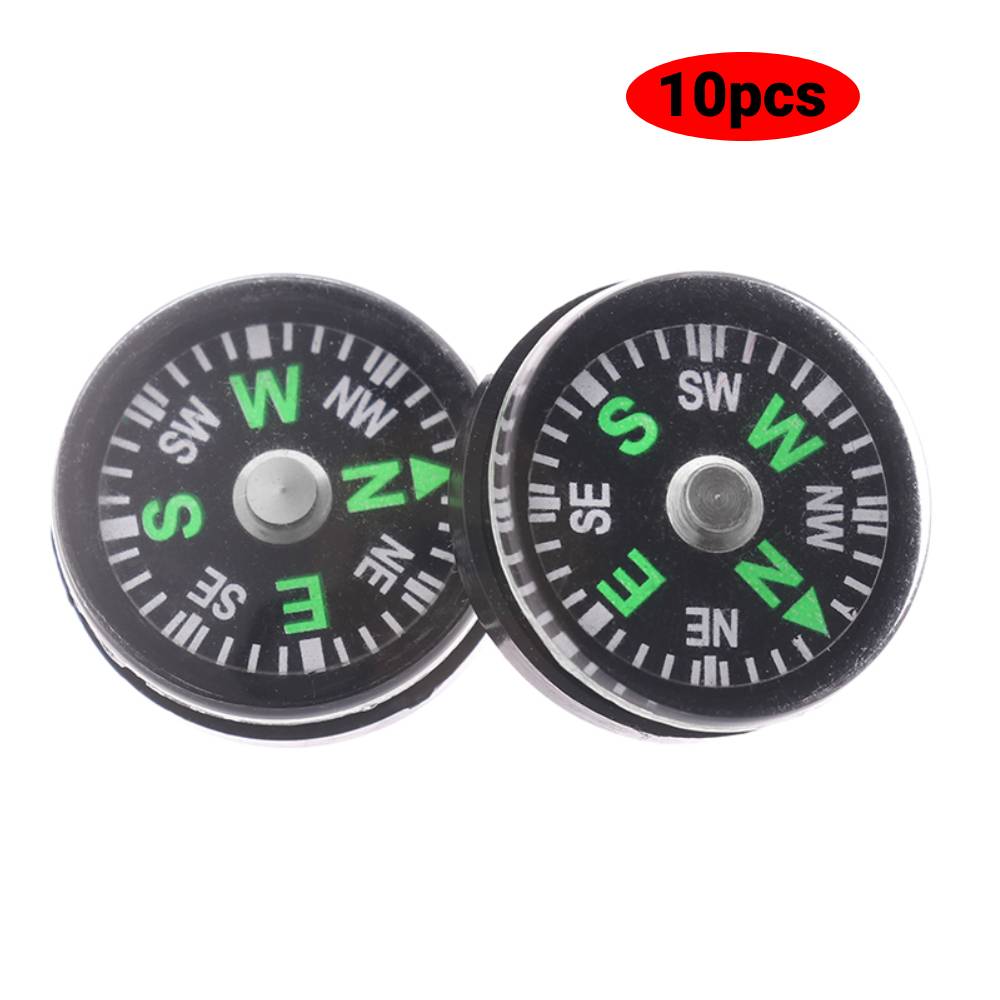 10Pcs Nauwkeurige Kompas Draagbare Mini Plastic Navigatie Handheld Kompas Survival Praktische Guider Knop Voor Camping