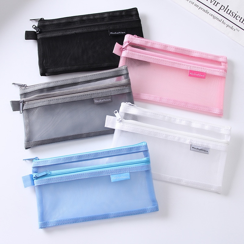 Eenvoudige Transparante Tpu Lederen Koreaanse Ins Potlood Tas Zakjes Briefpapier Organisator Etui Pencilcase School Pen Case