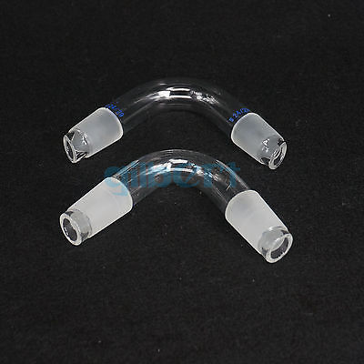 34/35 Stopper Glass Distillation Adapter Distilling Head 75 Degree Bend Labware