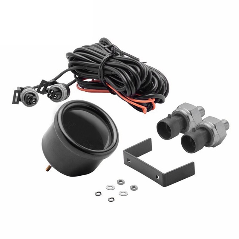 52Mm Dual Display Dual Luchtdrukmeter Psi Bar Luchtvering Met 1/8NPT Elektrische Sensoren: Blauw