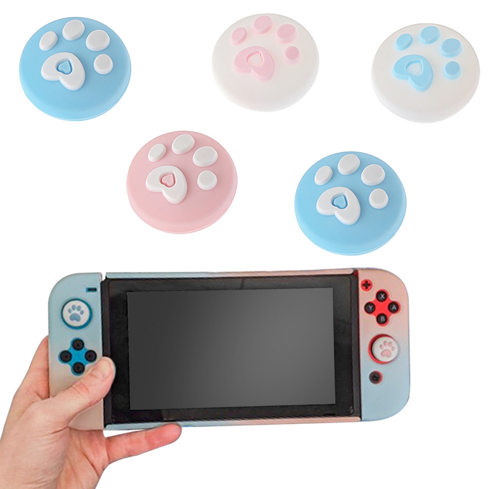 2/4 Pz/set per nintendo interruttore thumb grip Cap Zampa di Gatto Joystick Anti-slip Case Gamepad Rocker Cover per Interruttore Lite Controller