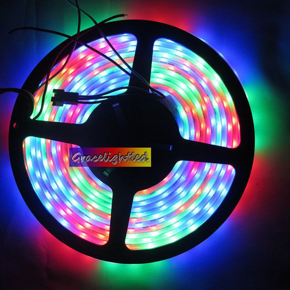 WS2811 5050 RGB LED Strip 1M 5M 150 300Leds Addressable DC12V IP60 IP65 IP67