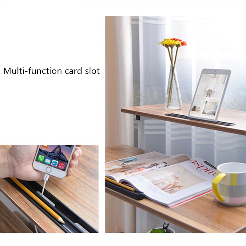 Home simple laptop desk floor-mounted foldable computer desk high home multifunctional storage table