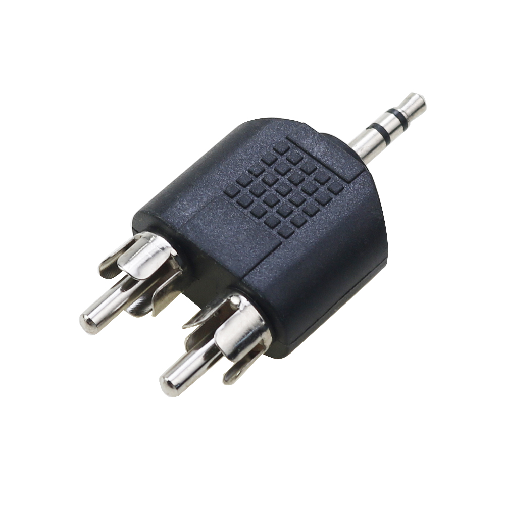 2 STUKS Dual RCA Male/Vrouwelijk naar RCA 3.5mm 6.5mm 6.5mm 1/8 "1/4" mono stereo adapter Connector: Goud