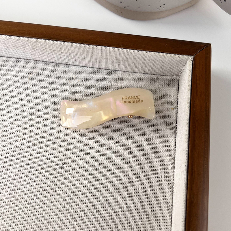 Retro Eenvoudige Golvende Acetaat Vorm Haarspeldjes Vrouw Meisjes Zoete Prachtige Haarspelden Kleurrijke Haarspeldjes Mode Haaraccessoires Nieuw: GRIJS