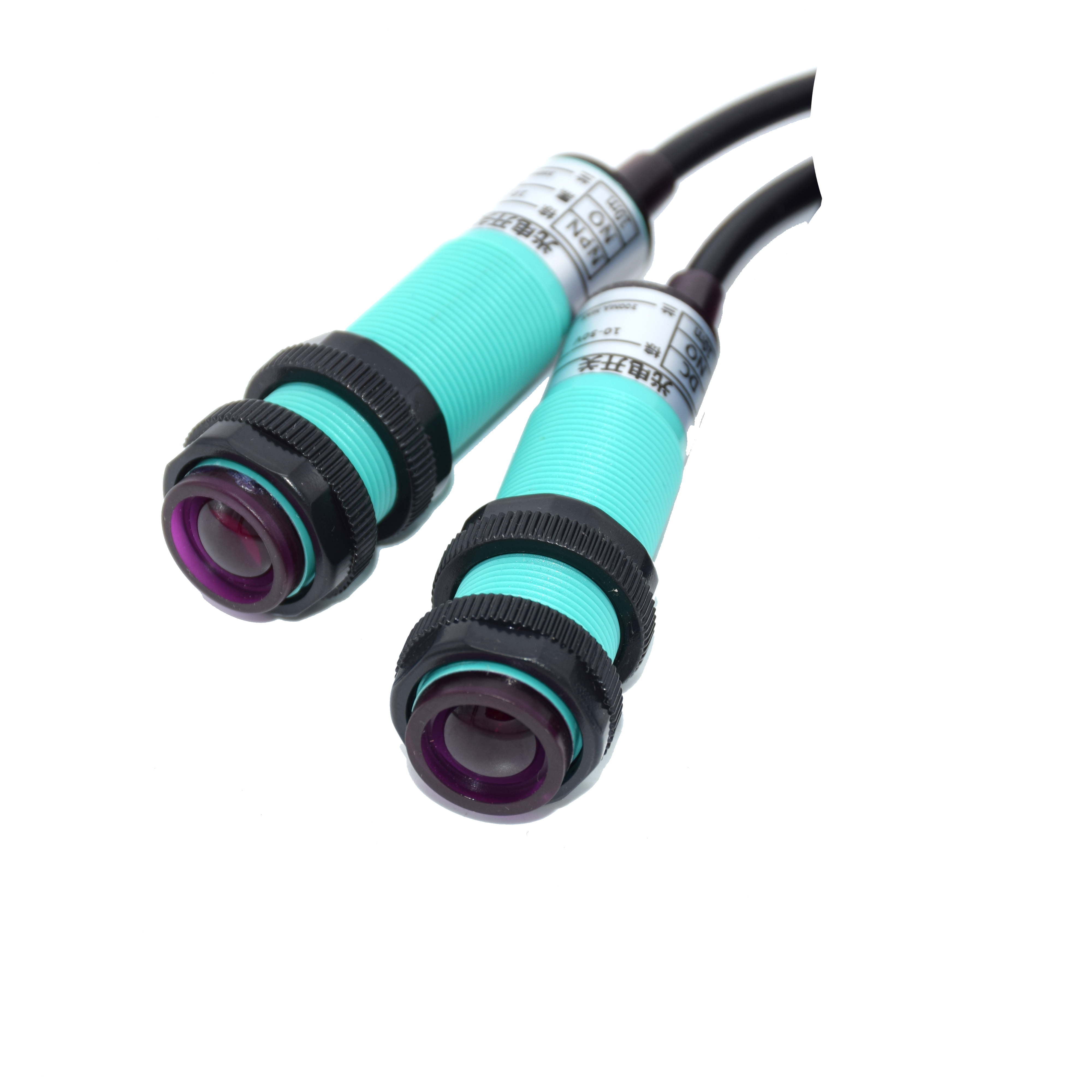 Sensor de haz infrarrojo, interruptor fotoeléctrico, fotocélula, barrera de luz, 8m de distancia de detección para abridor de puerta oscilante deslizante, DC10 ~ 30V