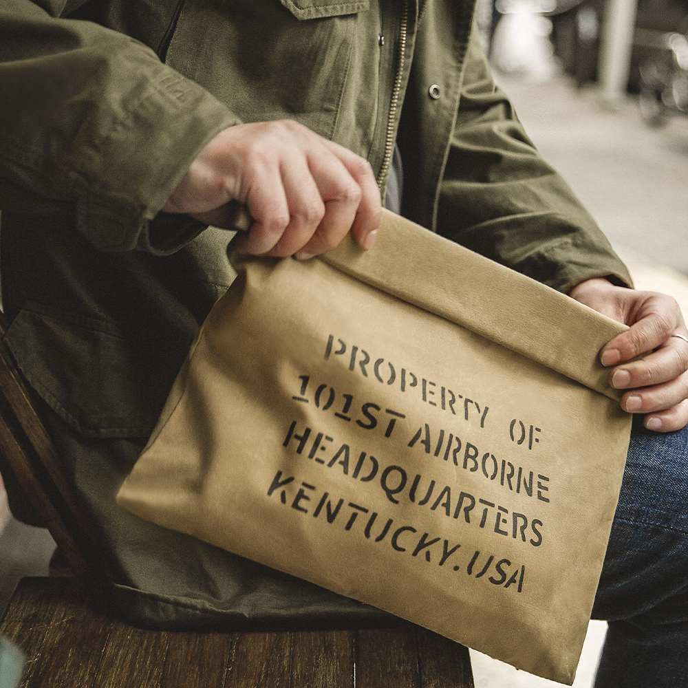 Maden-Bolso de mano Retro para hombre, bolsa pequeña de lona con cera al óleo, para documentos oficiales, informal, sobre para documentos