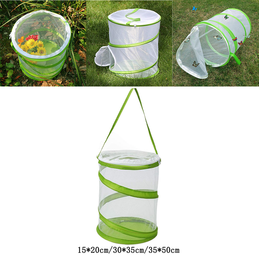 Insect Mesh Cage Collection Zipper Foldable Educational Bug Terrarium for Kids