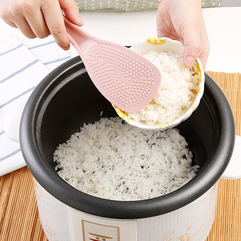 Cuchara grande de paja de trigo, pala de paleta de arroz, cucharón antiadherente, accesorios de cocina TE889