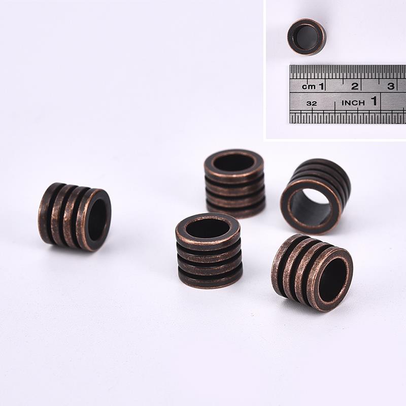10 stück edelstahl metall Abstandshalter Rohr perlen Reize Schieberegler großes See 6mm 8mm für männer schmuckherstellung diy lederband Armbinde: Nr . .4 See 6mm
