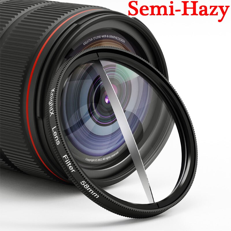 Knightx semi-nebuloso prisma filtro 49 52 55 58 62 67 72 77 mm uv cpl borrão acessórios fotografia objeto variável slr fx lente dslr: Add 77mm Adapter