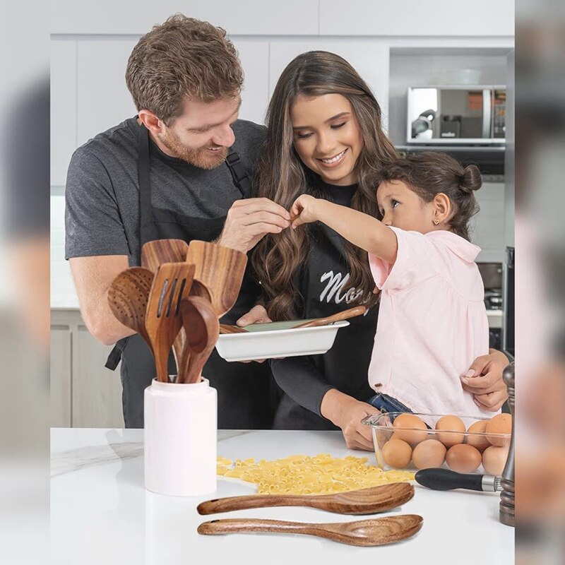 Wooden Utensils For Cooking Made From Natural Teak Grandado