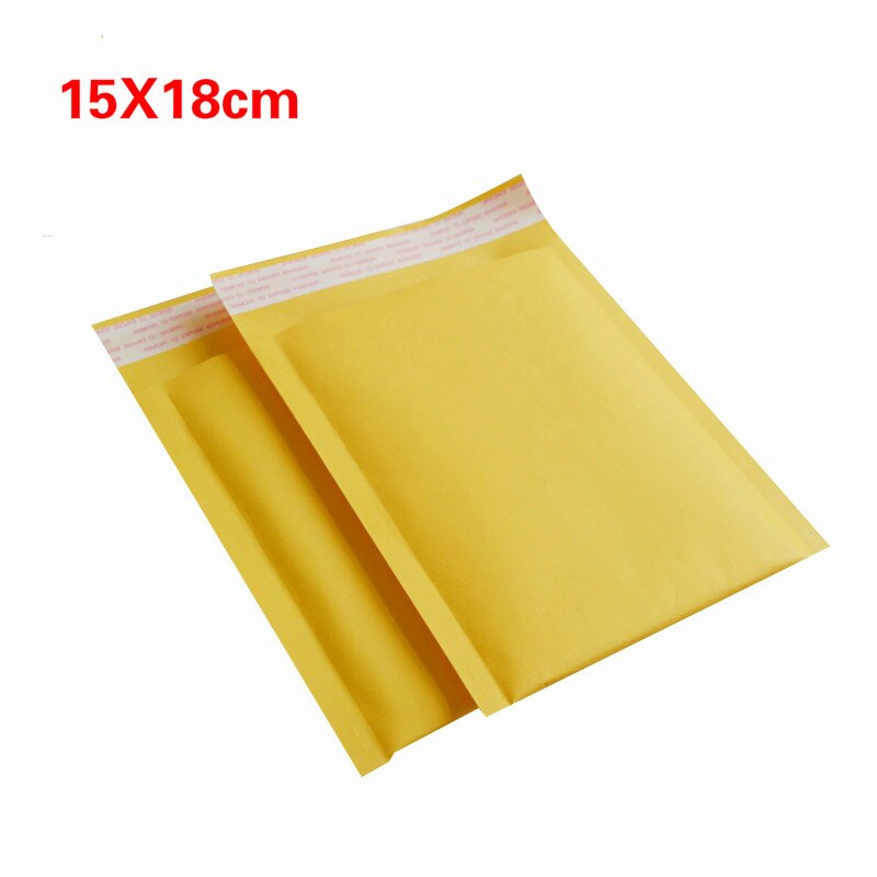 Kraft Paper Bubble Envelopes Bags Padded Mailers Envelope with Bubble Mailing Packaging Bag Wrap Storage 15*18cm