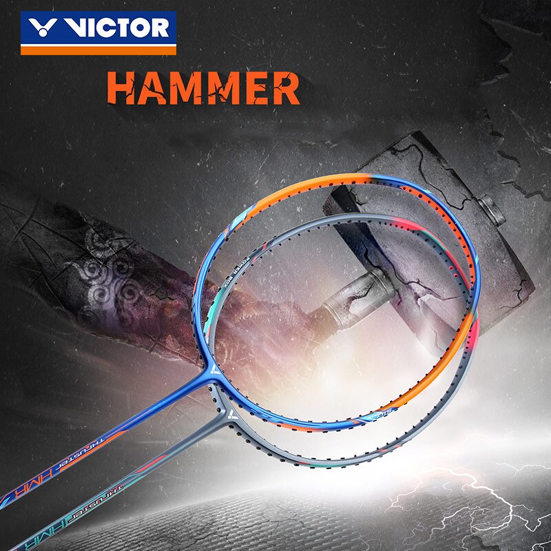 VICTOR original 5U 6U Super light Badminton Racquet TK-HMRL Badminton Racket 100% carbon Thruster hammer light