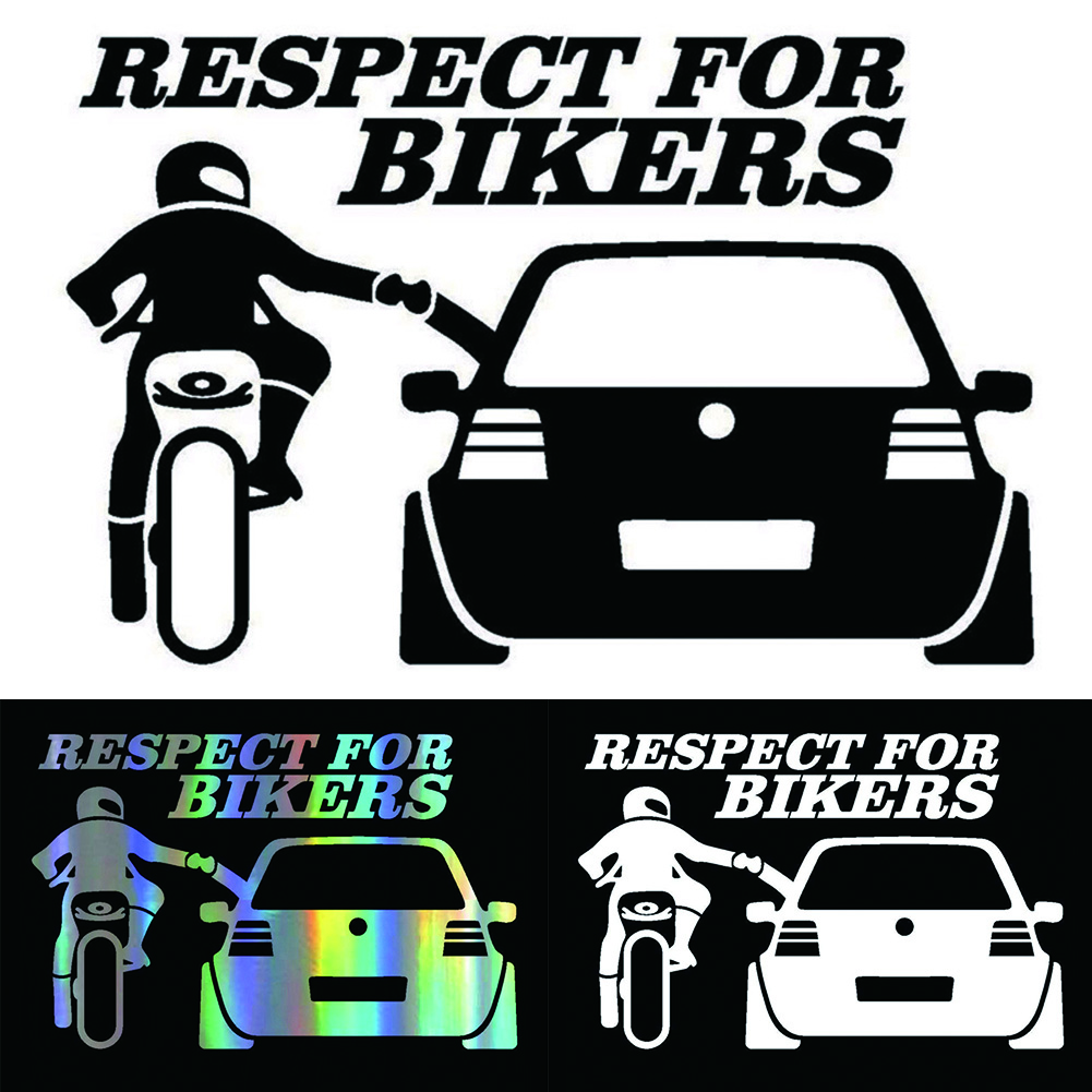 Respect Biker Sticker voor op auto motorfiets vinyl 3D stickers motorfiets vinyl 3D stickers en stickers motorfiets accessoires