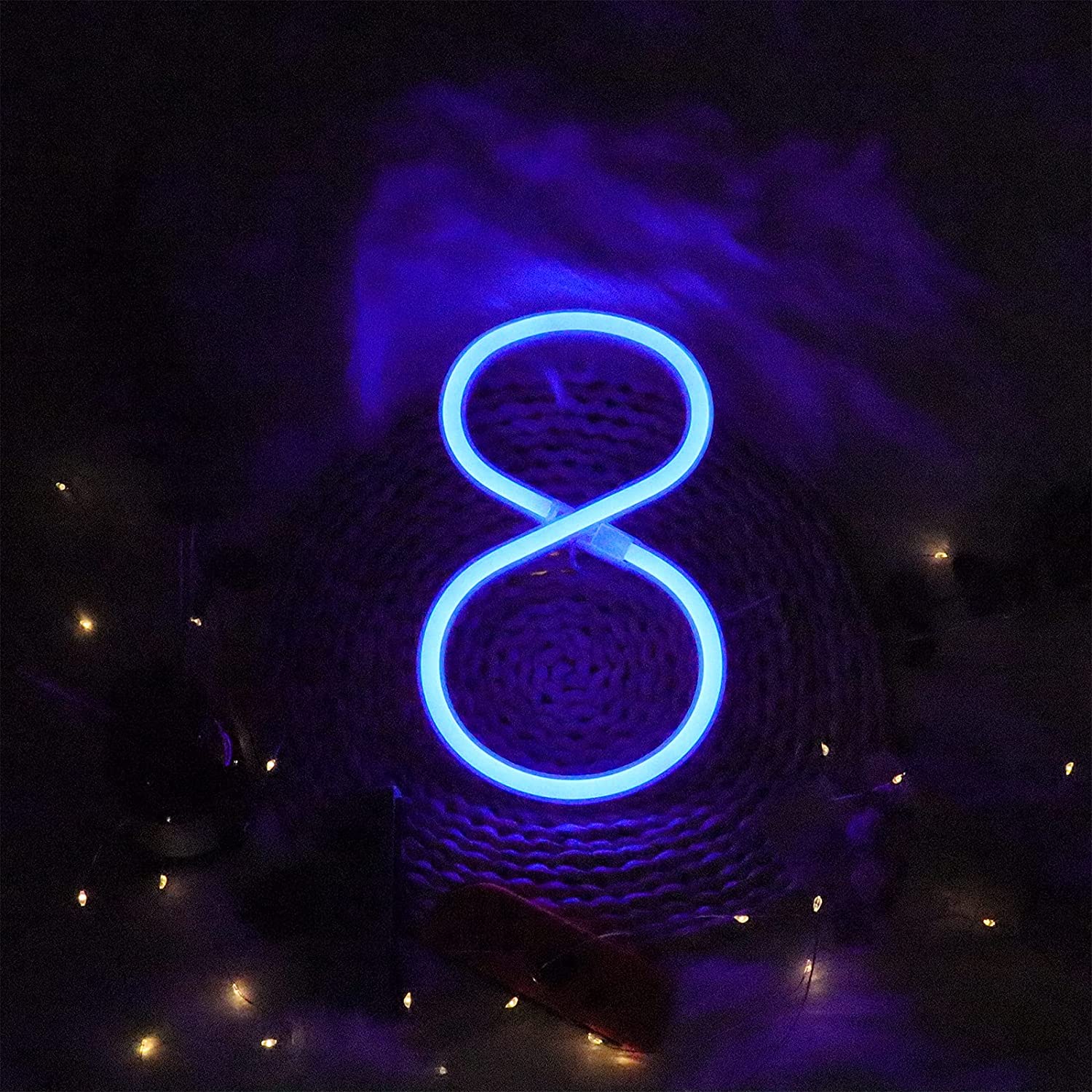 LED Neon- Zahlen Licht USB Batterien Zeichen für Nacht Helle Lampe Heimat Zauberstab Dekor Geburtstag Hochzeit Party Weihnachten Zimmer Dekoration: 8
