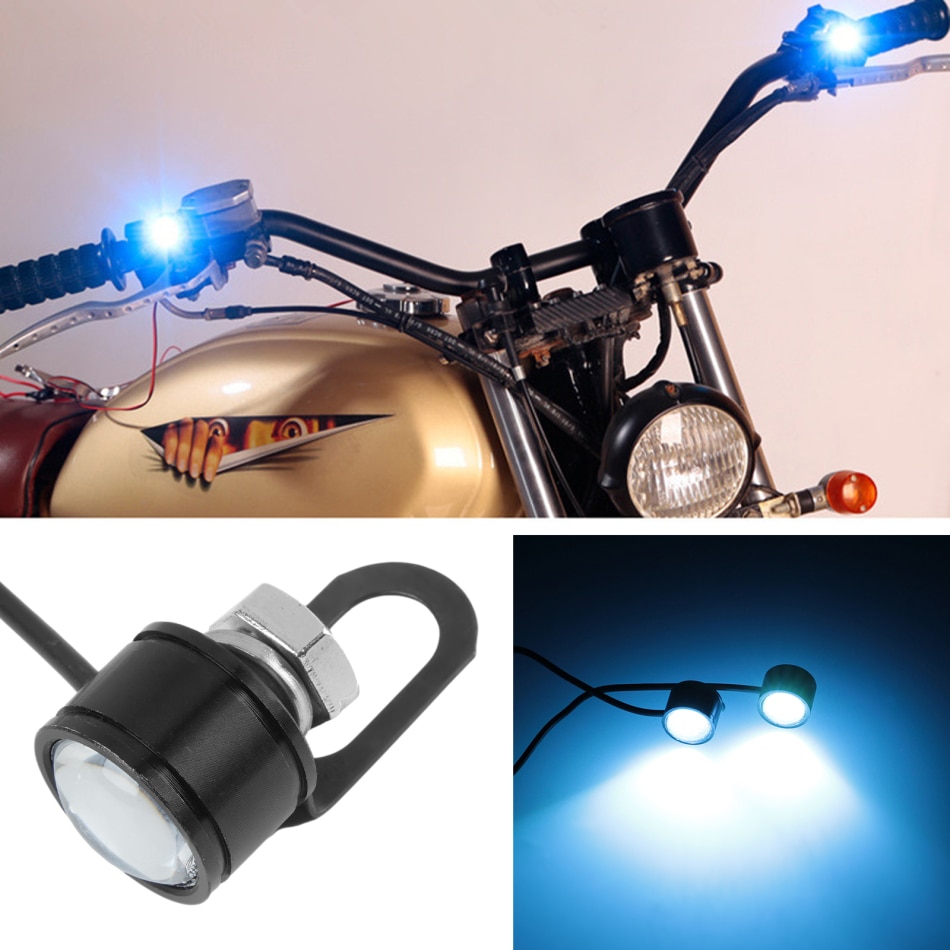 2 Stks/paar 12V Motorfiets Led Strobe Lichten Motorfiets Eagle Eye Flash Licht Waarschuwing Remlicht Lamp Spotlight Moto Onderdelen