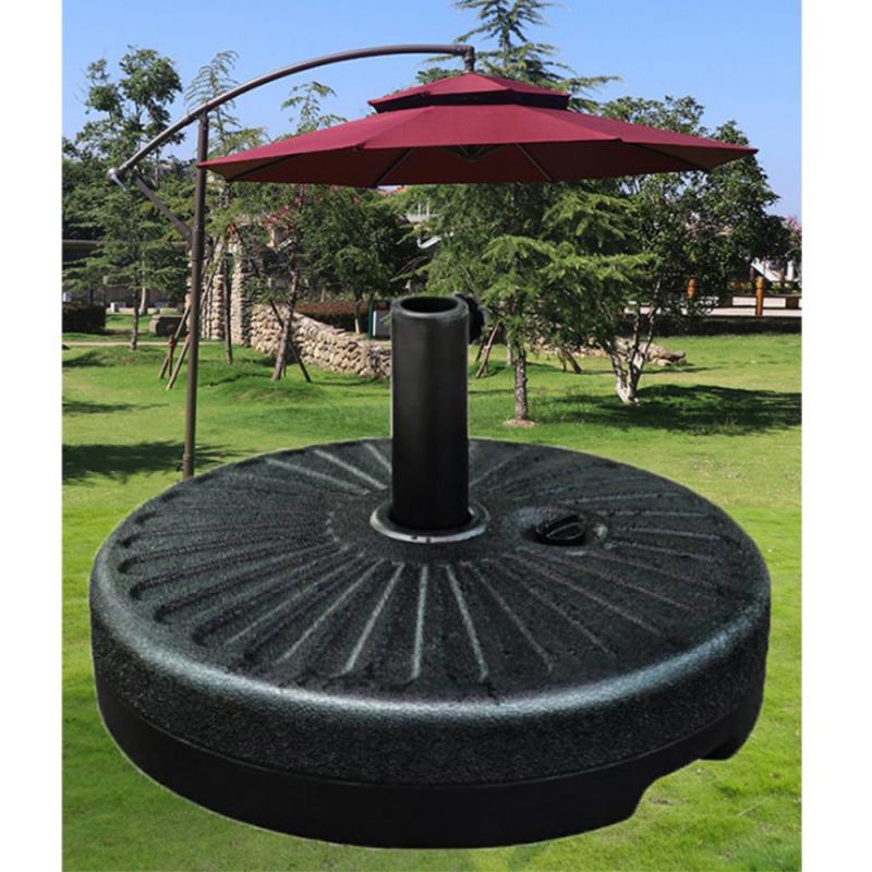 Water Sand Filled Patio Umbrella Base Round Outdoor Market Umbrella Stand For Garden Lawn Umbrella Holder Hwc