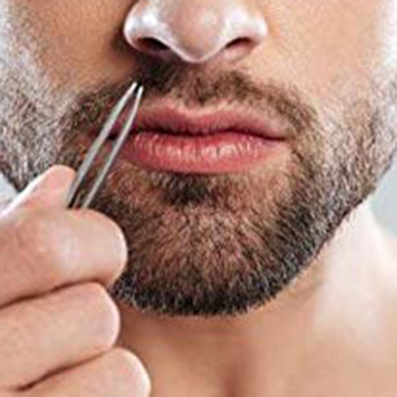AD-tondeuse à poils de nez manuelle-garniture, narine, oreille, brûlure latérale, Moustache, barbe, sourcil et poils du visage en utilisant une tondeuse à pointe sûre