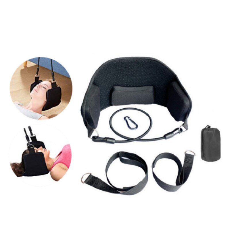 Hamac de cou suspendu, traction des vertèbres cervicales, extensible, apaisant, respirant, mousse à mémoire de forme, tête extensible, ceinture de fixation