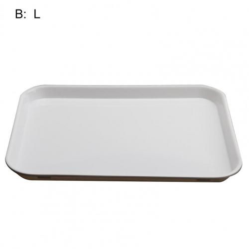 Plastic Tray Plastic Dessert Serving Tray Fruit Tea Breakfast Bread Tray Multi-function Rectangular Storage Tray for Home: B L