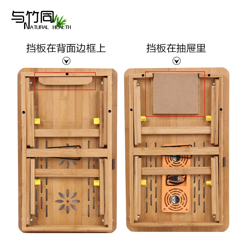 Adjustable Foldable Laptop Desk Notebook Bamboo Table Stand Tray Bed Small Table Tray Table Living Room Coffee Table