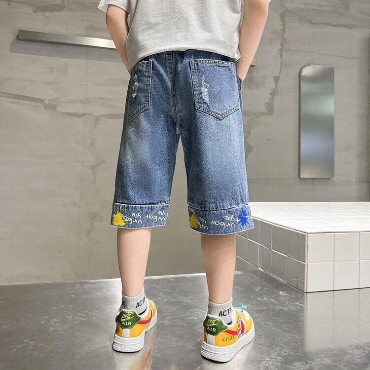 Pantalones vaqueros cortos para niños, ropa de para adolescentes, 4, 5, 6, 7, 8, 9, 10 y 11 años, 2022