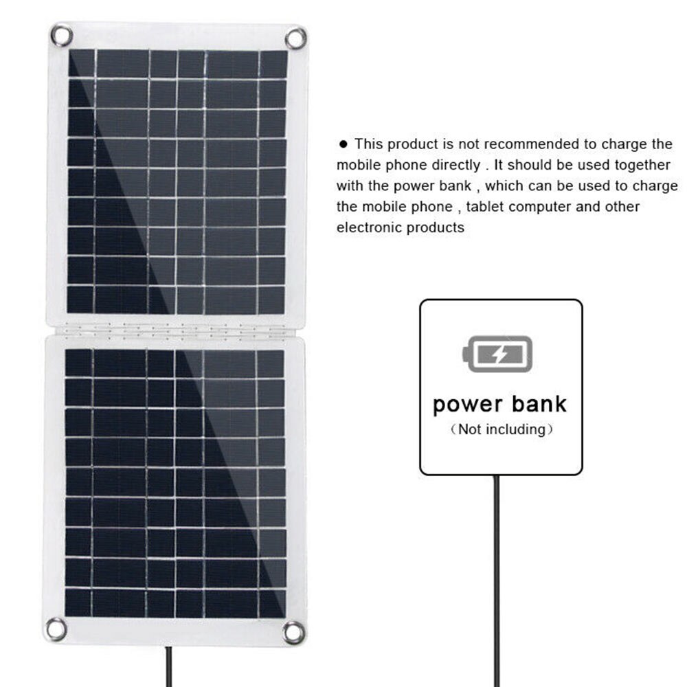 Foldable Solar Panel 60W Portable Solar Charging Equipment for Smartphone 6/9/12/18V Double USB Output Device Home Garden