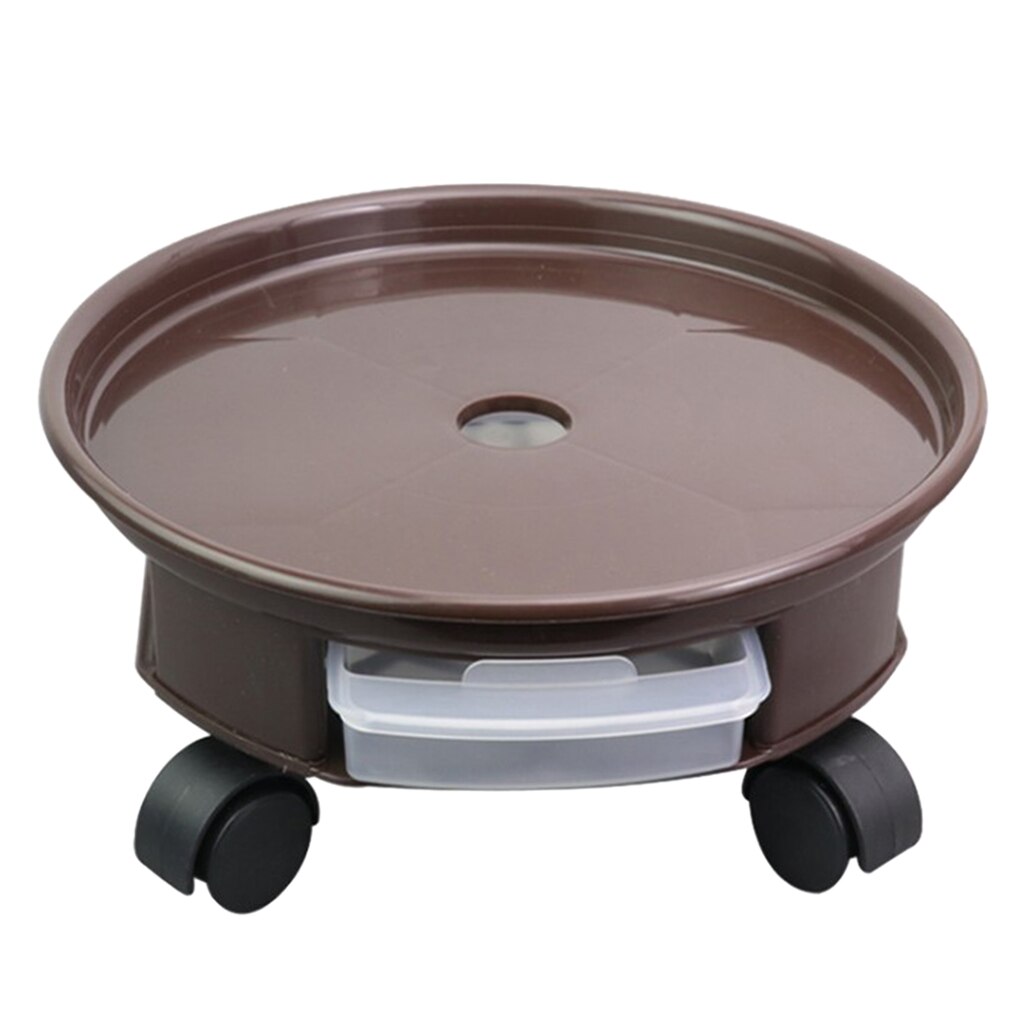 Plant Caddy Met Moving Caster Wielen & Water Container Ronde Beweegbare