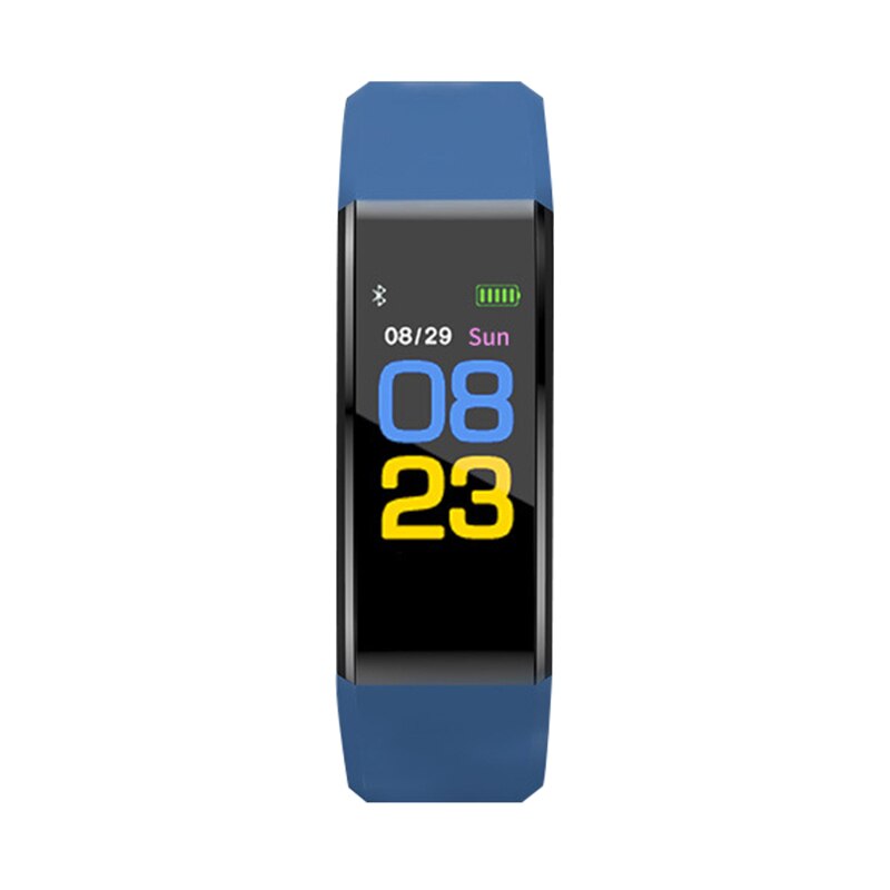 Y3 Color Screen Smart Bracelet Heart Rate Monitor Fitness Blood Pressure/Oxygen IP67 Waterproof Smartwatch Pedometer: Blue