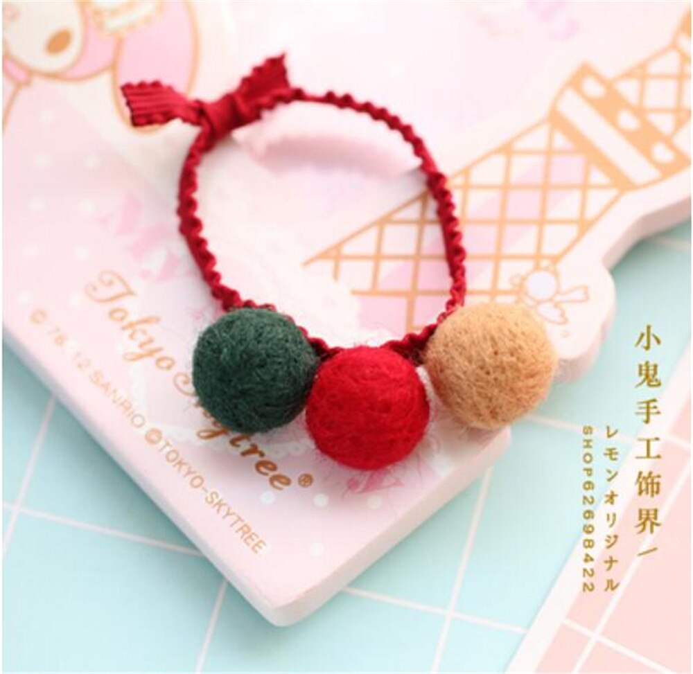 Kerst Kwastje Strik Trim Lolita Meisje Hoofddeksels Haar pin Kimono Badjas JK Haar Accessoires Decoratie Hoofdtooi B591: color 2