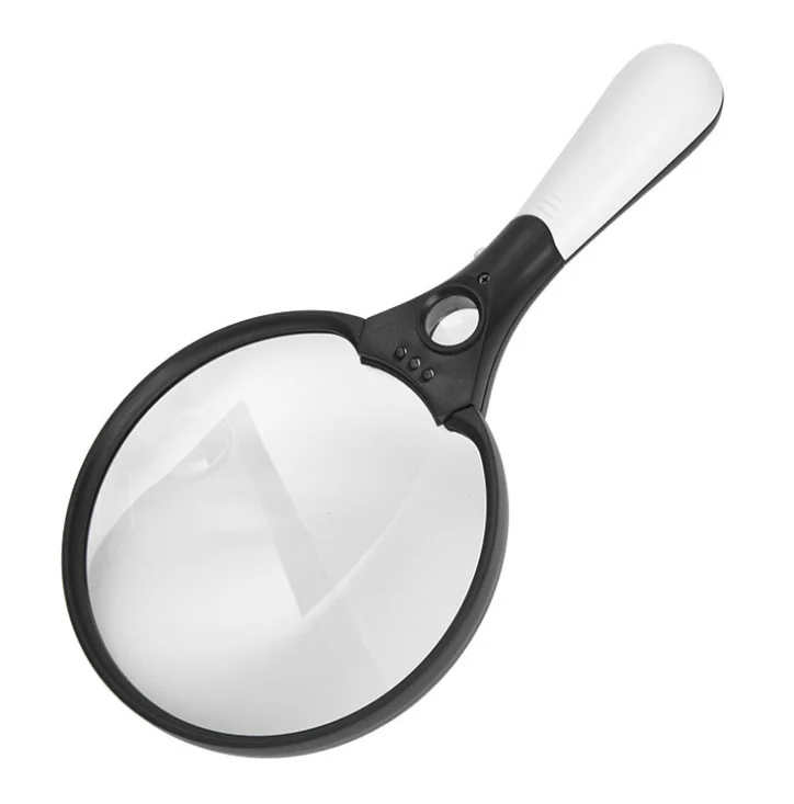 137mm 3LED Magnifier - 2X/4X/25X Lens for Reading, Inspection Crafts Large Handheld Lighted Magnifying Glass