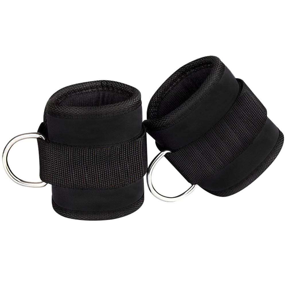 gorący 1 para zdatność siłownia joga Glute trening nóg taśmój robić ćwiczeń pasek na kostkę: Czarny