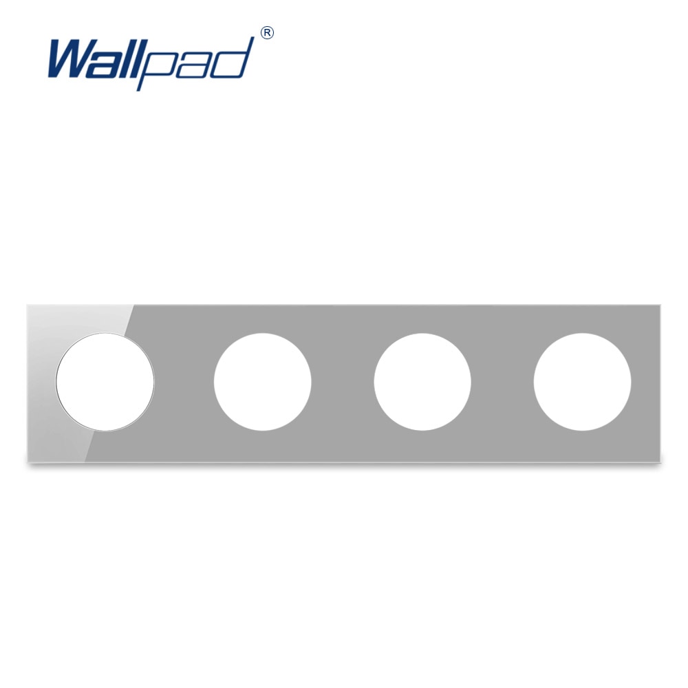 Wallpad 4 Tempered Glass Panel Only 344*86mm White And Black Round Circle