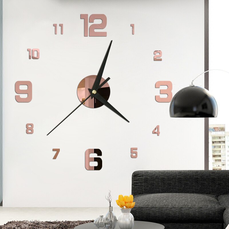 Mini Hause Wanduhr 3D DIY Acryl Spiegel Aufkleber Selbst Klebe Für Home Dekoration Wohnzimmer Quarz Nadel Hängen Uhr