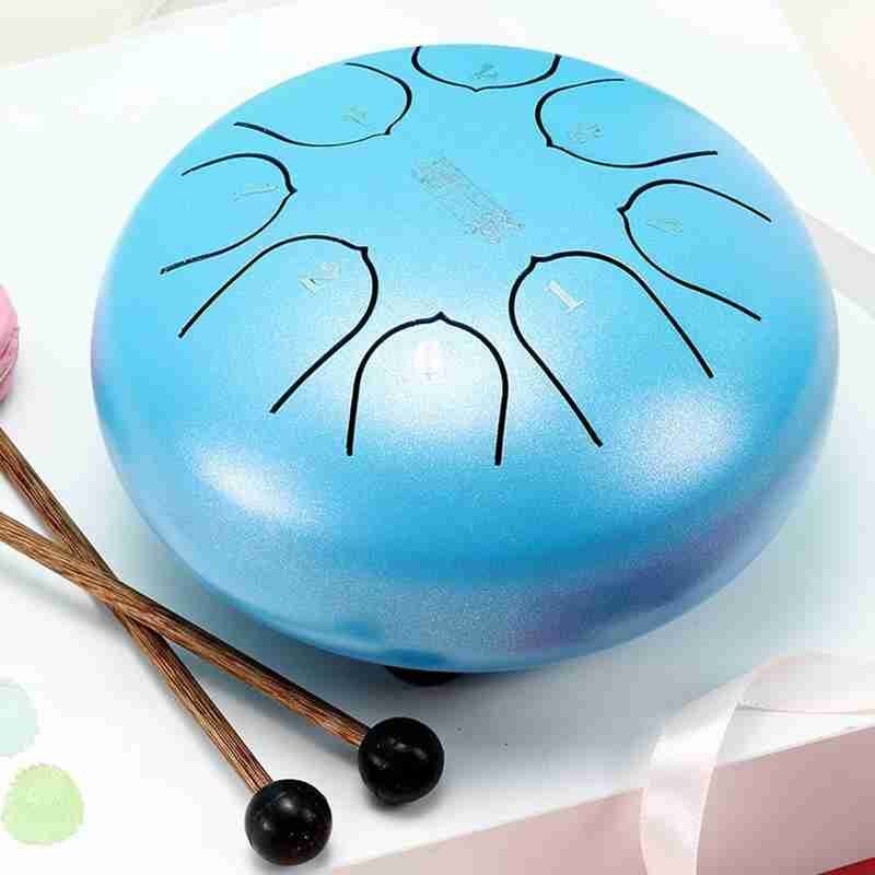 6 Inch Relaxing Music Drum Steel Tongue Drum Instrument Percussion Instrument Accessories Hand Pan Relaxing Music Drum