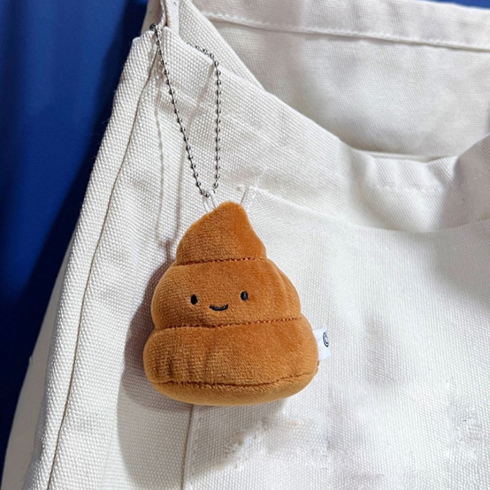 Car Accessories Poop Toilet Backpack Ornament PP Cotton Key Holder Fridge Magnet Sticker Mini Funny Keychain Hanging Doll Model