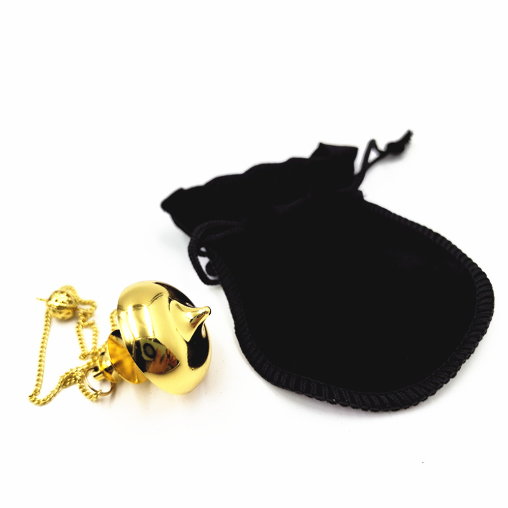 SongLong Healing Brass Metal Pendulums for Divination, High Energy Pendulo de Mesa Meditation Pendulum, Cone Pendulum