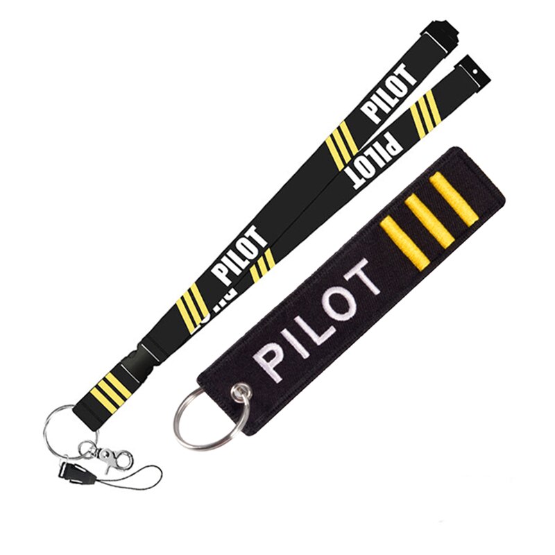 Pliot Flight Lanyard Crew Neck Strap Pilot With Key Ring for ID Card Holder Boarding Pass String Sling Aviation: Mixed Style 11